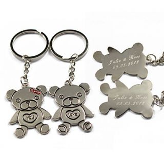 Personalized Keyring   Bear (Set of 6 Pairs)