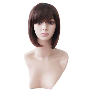 Capless Short Brown Wavy High Quality Synthetic Japanese Kanekalon Wigs