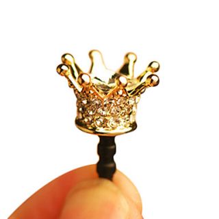 Gold Plated Royal Crown Anti dust Earphone Jack for iPhone 4/4S