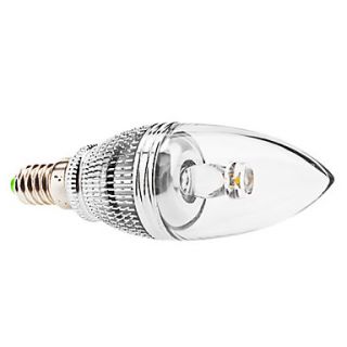 Dimmable E14 3W 210 240LM 3000 3500K Warm White Light LED Candle Bulb (85 265V)