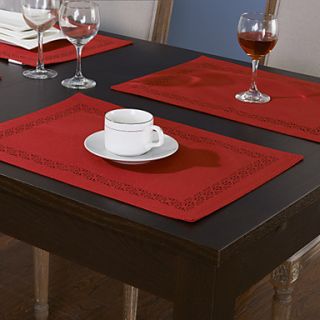 Set Of 4 Traditional Solid Placemats