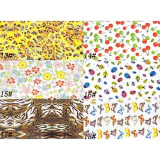 1PCS Laser Foil Nail Decorations Twinkled Starry Stickers No.13 18(130x4.5x0.1cm,Assorted Colors)