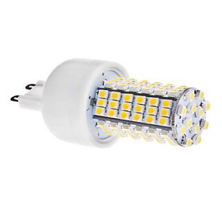 G9 5W 102x3528 SMD 400 420LM 3000 3500K Warm White Light LED Corn Bulb (AC 110 130/AC 220 240 V)