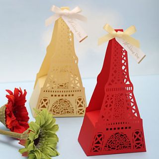 Lovely Eiffel Tower Shaped Favor Boxes Box Height 3.5cm   Set of 12 (More Colors)
