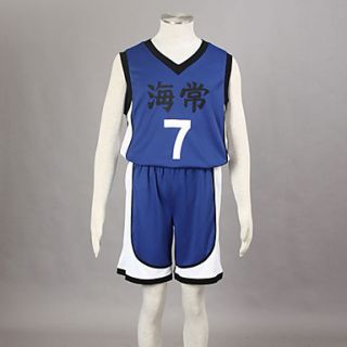 Cosplay Costume Inspired by The Basketball Which Kuroko Plays Kise Ryota Kaijō High School Basketball Team Uniform Blue NO.7