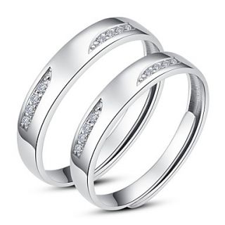 Shining 925 Sterling Silver Cubic Zirconia Couples Rings