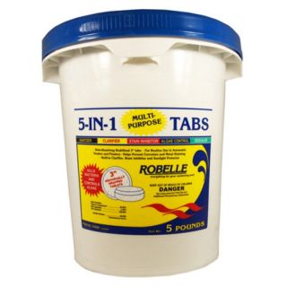 Robelle 3 in. 5 in 1 Multipurpose Chlorine Tabs Multicolor   1410M, 10 lbs.