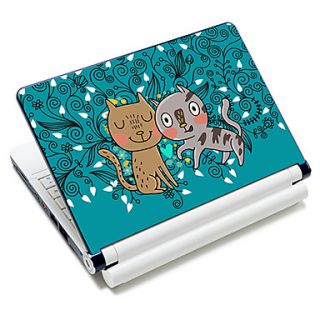 Loving Cat Pattern Laptop Notebook Cover Protective Skin Sticker For 10/15 Laptop 18300