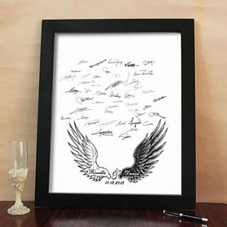 Personalized Signature Canvas Frame   Wings Of Love (Includes Frame)