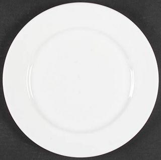 Oneida Klondike Dinner Plate, Fine China Dinnerware   All White, Smooth,  Rim