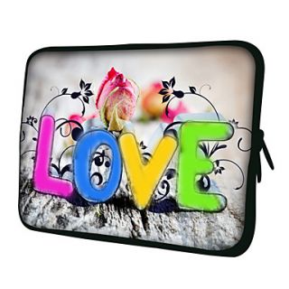 Love And Rose Pattern Waterproof Sleeve Case For 7/10/11/13/15 Laptop MN18052