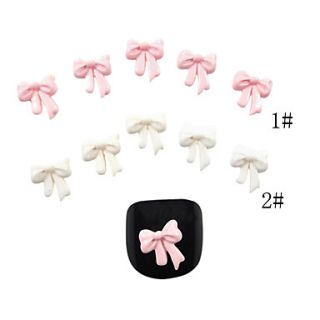 20PCS 3D Resin Finger Nail Decorations Bowknots(Assorted Color)