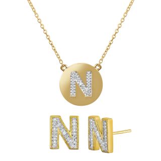 ONLINE ONLY   Diamond Addiction Diamond Accent Initial N Set, Womens