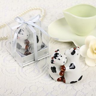 Cute Cow Shaped Ceramic Salt Pepper Shakers