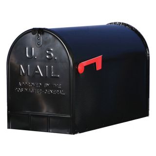 Gibraltar Jumbo Size Black Rural Mailbox   2041 7226