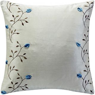 White Country Floral Decorative Pillow Cover