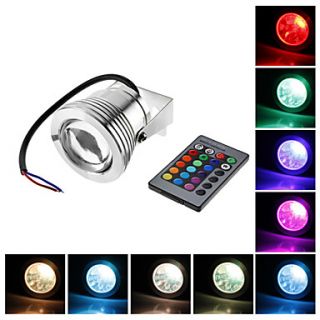 9W RGB Light Remote Controlled LED Spot Bulb Underwater Lamp (12V)