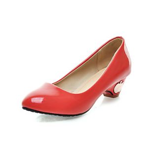Compact Patent Leather Chunky Heel Pumps Casual Shoes(More Colors)
