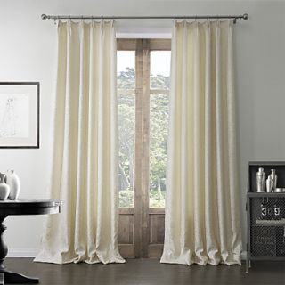 (One Pair) Neoclassical Jacquard Floral Energy Saving Curtain