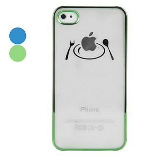 Transparent Design with Plate Print in Reflective Color for iphone 4/4S
