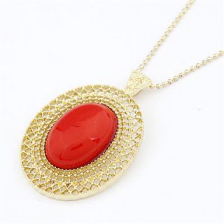 Alloy Golden Plated Gem Pattern Necklace(Assorted Colors)