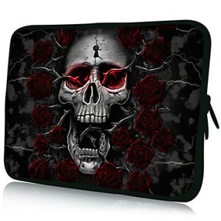 Roses And SkullPattern Nylon Material Waterproof Sleeve Case for 11/13/15 LaptopTablet