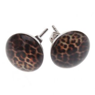 Leopard Pattern Stainless Steel Earrings