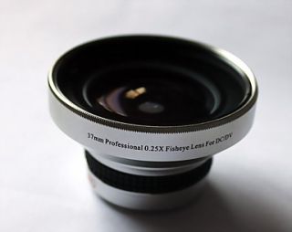 37mm 0.25x Wide Fisheye Fish Eye with 12.5x Macro Angle lens 37 0.25 Silver