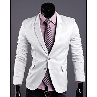 Mens Solid Color Two Button suit