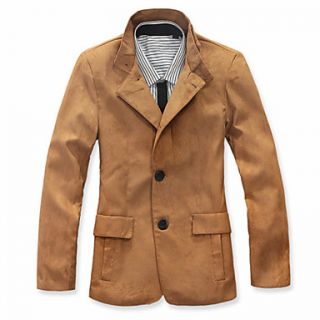 Mens Stand Yellow Suit Coat