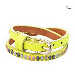 Punk Style Rivet Leather Bracelet (Assorted Colors)