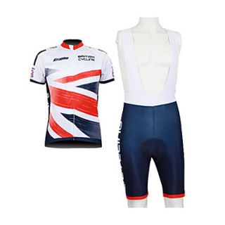 Kooplus 2013 British Pattern 100% Polyester Short Sleeve Quick Dry Mens BIB Short Cycling Suits