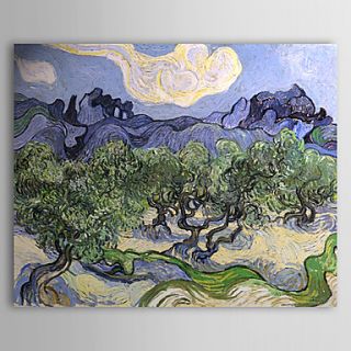 Famous Oil Painting the Alpilles with Olive Trees in the Foreground by Van Gogh