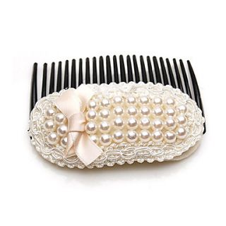 Elegant Alloy With Imitaion Pearl Womens Casual Hair Combs