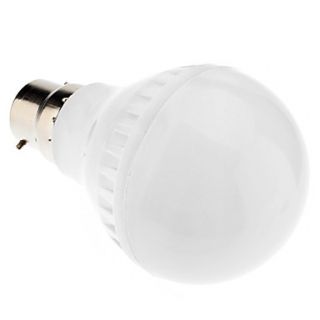 B22 4W 35x5050SMD 250 350LM 6000 6500K Natural White Light White Cover LED Ball Bulb (220 240V)