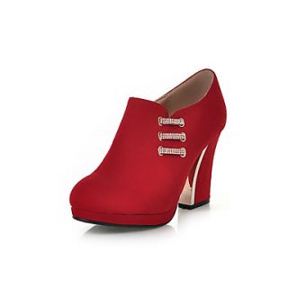Fabulous Suede Chunky Heel Ankle Boots with Rhinestone Party/Evening Shoes(More Colors)