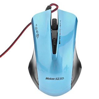 Ergonomic Design Imported Chips ABS Material PlugPlay Mebao V3 Game Class Optical Mouse(Blue)