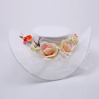 Elegant Satin and Alloy Hats with Flower/Tulle for Wedding/Special Occasion