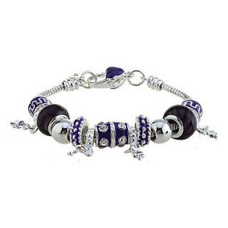 Fashion Silver Plated With Multi Beads charm Bracelet