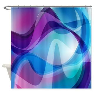  Blue Waves Pattern Shower Curtain  Use code FREECART at Checkout
