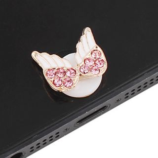 Wing Pattern Zircon Home Button Sticker(Assorted Colors)