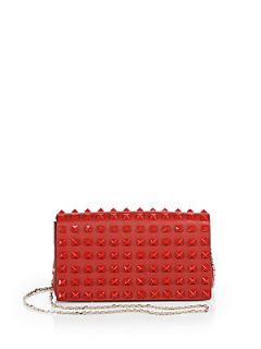 Valentino Rockstud Leather Crossbody Bag   Red