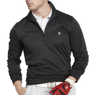 Izod Golf Long Sleeve Slim Fit Pullover, Black, Mens