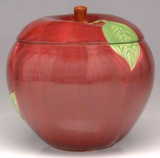Franciscan Apple (England Backstamp) Sculpted Cookie Jar and Lid, Fine China Din