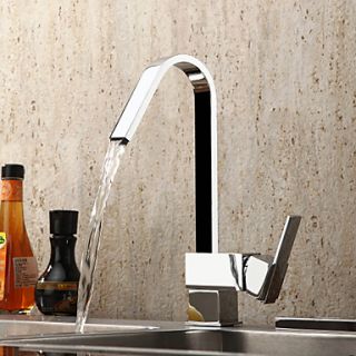 Contemporary Brass Kitchen Faucet   Chrome Finish