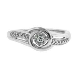 Diamond Accent Promise Ring Sterling Silver, White, Womens