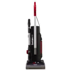 Sanitaire Commercial Duralux Two motor Red Upright Vacuum (RedPowerful two motor vacuum with a sealed true HEPA filter systemGenerous 13 inch wide cleaning path reduces the amount of time spent vacuumingEasy roll ball bearing wheels lessen the amount of e