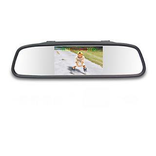 Car Rearview Mirror with 4.3 Inch TFT LCD Display Function