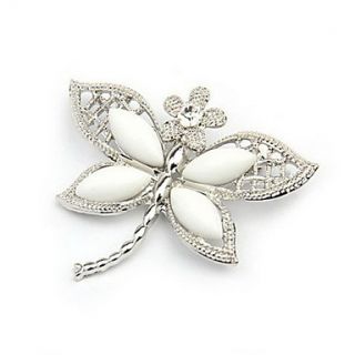 Lovely Alloy With Rhinestone/Resin Dragonfly Shaped Brooch(Random Color Delivery)