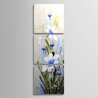 Hand Painted Oil Painting Floral Blooming Flowers with Stretched Frame Set of 3 1308 FL0750